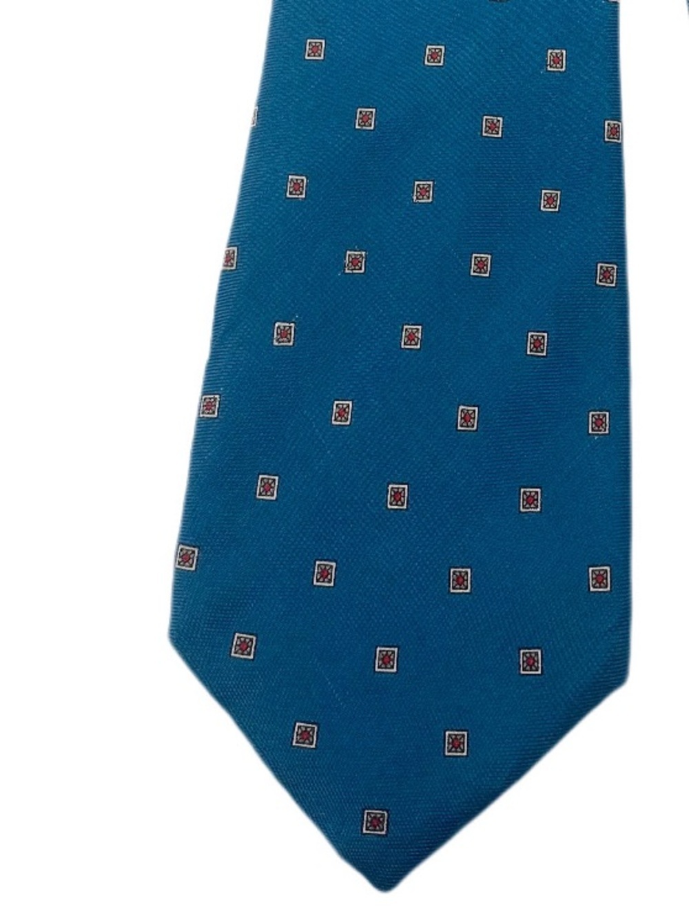 CHRISTIAN DIOR Blue Neck Tie Geometric Motif